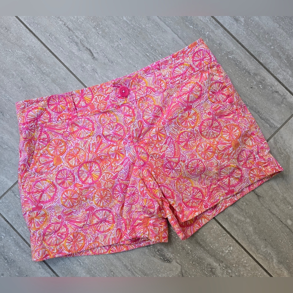 Lilly Pulitzer Pink and Orange Patterned Women Shorts